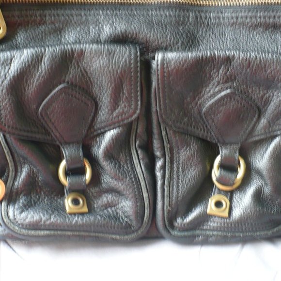 ❤️ MARC JACOBS Vintage Black Pebbled Leather Bag Handbag Shoulder - Picture 6 of 9